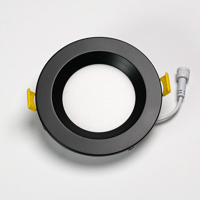 Halco - DFDLS4-RT-RD-RC-BK - Recessed Smooth Trim 4in Black for Slim Downlight product image