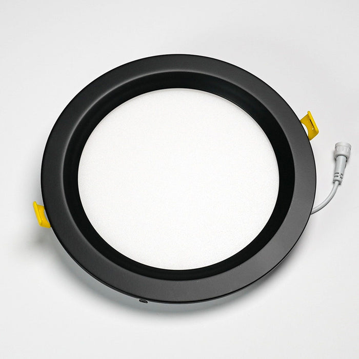 Halco - DFDLS8-RT-RD-RC-BK - Recessed Smooth Trim 8in Black for Slim Downlight product image
