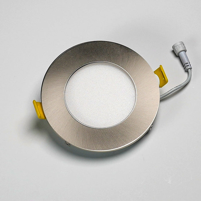 Halco - DFDLS4-RT-RD-SN - Flat Smooth Trim 4in Satin Nickel for Slim Downlight product image