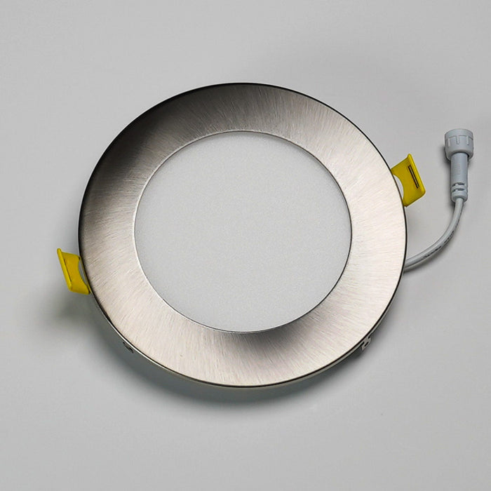 Halco - DFDLS5-RT-RD-SN - Flat Smooth Trim 5in Satin Nickel for Slim Downlight product image