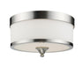 Flush Mount Z-Lite 308F-BN Brushed Nickel Cosmopolitan 3 Light Flush Mount Z-Lite