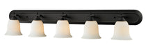 Vanity Light Z-Lite 703-5V-MB Matte Black Lagoon 5 Light Vanity Z-Lite