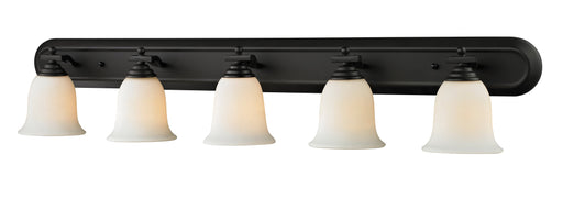 Vanity Light Z-Lite 703-5V-MB Matte Black Lagoon 5 Light Vanity Z-Lite