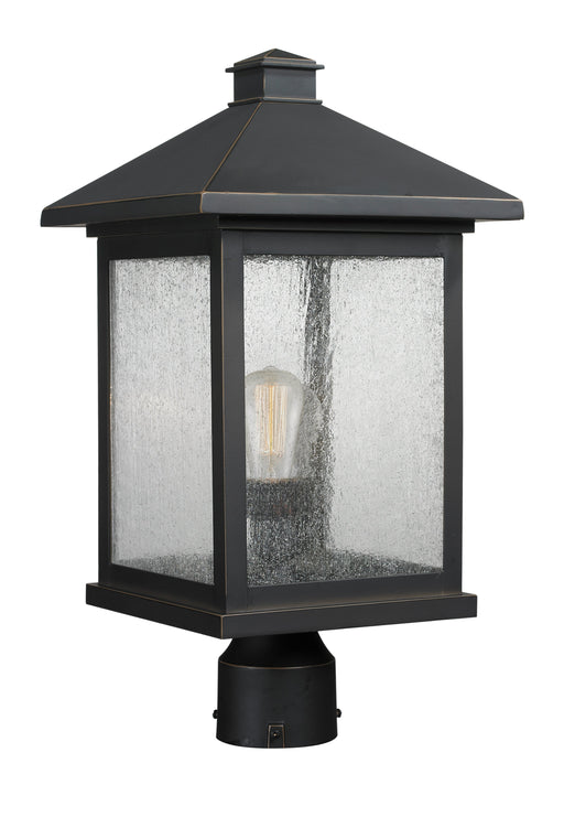 Outdoor Post Mount Fixture Z-Lite 531PHBR-ORB Oil Rubbed Bronze Portland 1 Light Outdoor Post Mount Fixture Z-Lite