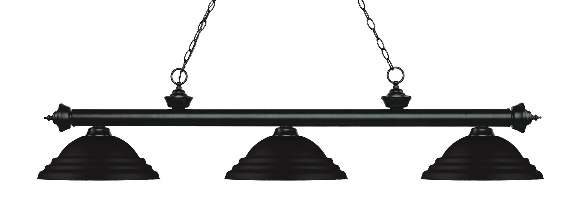 Billiard Z-Lite 200-3MB-SMB Matte Black Riviera 3 Light Billiard Z-Lite