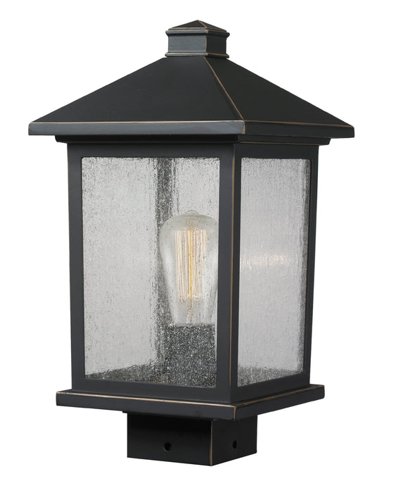Outdoor Post Mount Fixture Z-Lite 531PHMS-ORB Oil Rubbed Bronze Portland 1 Light Outdoor Post Mount Fixture Z-Lite