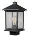 Outdoor Post Mount Fixture Z-Lite 531PHMS-ORB Oil Rubbed Bronze Portland 1 Light Outdoor Post Mount Fixture Z-Lite