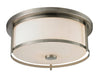 Flush Mount Z-Lite 412F16 Brushed Nickel Savannah 3 Light Flush Mount Z-Lite