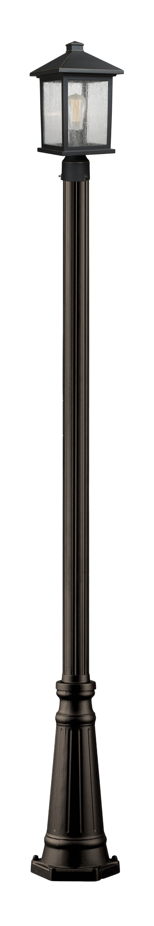 Outdoor Post Mounted Fixture Z-Lite 531PHMR-519P-ORB Oil Rubbed Bronze Portland 1 Light Outdoor Post Mounted Fixture Z-Lite