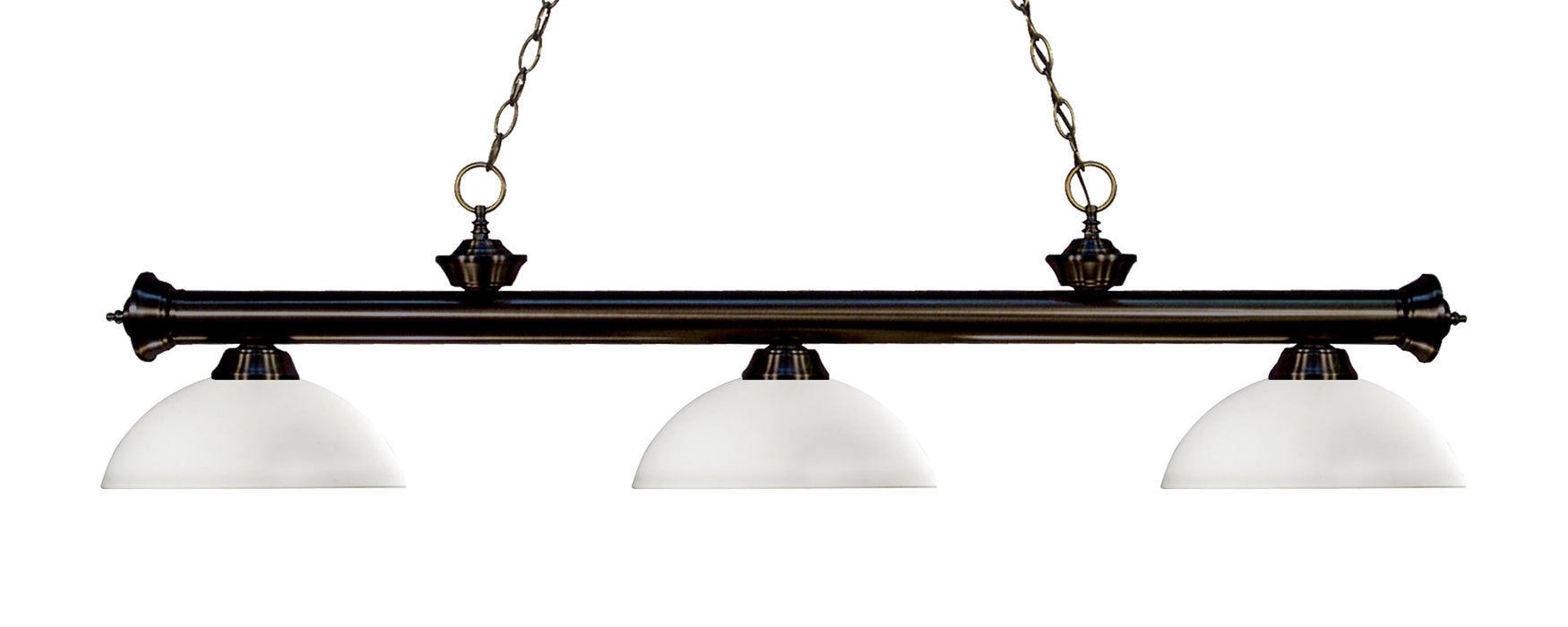 Billiard Z-Lite 200-3BRZ-DMO14 Bronze Riviera 3 Light Billiard Z-Lite
