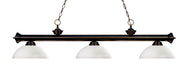 Billiard Z-Lite 200-3BRZ-DMO14 Bronze Riviera 3 Light Billiard Z-Lite