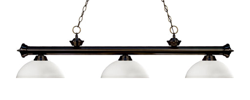 Billiard Z-Lite 200-3BRZ-DMO14 Bronze Riviera 3 Light Billiard Z-Lite