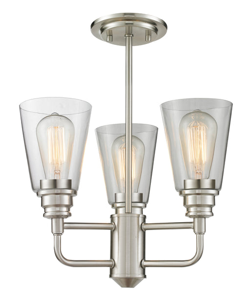 Semi Flush Mount Z-Lite 428SF-BN Brushed Nickel Annora 3 Light Semi Flush Mount Z-Lite