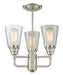 Semi Flush Mount Z-Lite 428SF-BN Brushed Nickel Annora 3 Light Semi Flush Mount Z-Lite