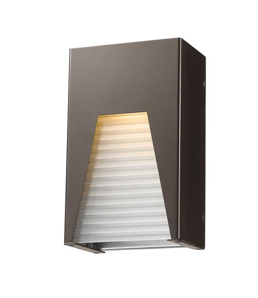 Outdoor Wall Light Z-Lite 561S-DBZ-SL-FRB-LED Bronze Silver Millenial 1 Light Outdoor Wall Light Z-Lite