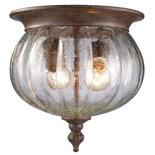 Outdoor Flush Mount Z-Lite 516F-WB Weathered Bronze Belmont 2 Light Outdoor Flush Mount Z-Lite