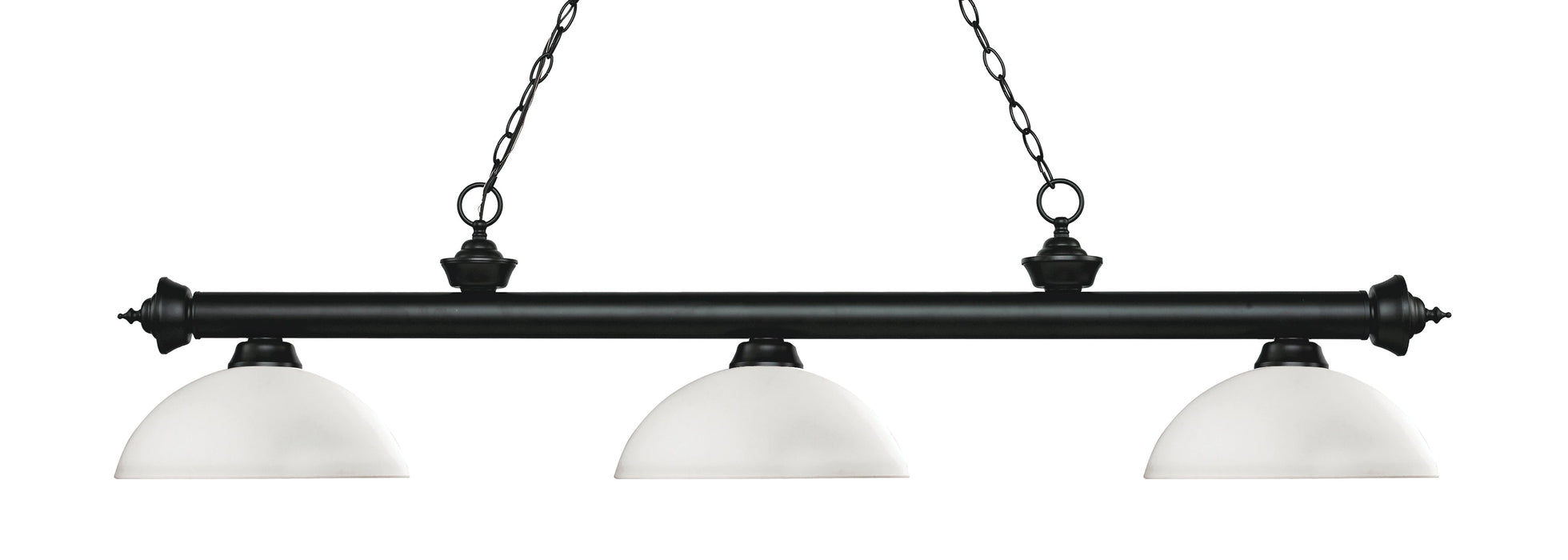 Billiard Z-Lite 200-3MB-DMO14 Matte Black Riviera 3 Light Billiard Z-Lite