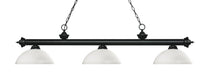 Billiard Z-Lite 200-3MB-DMO14 Matte Black Riviera 3 Light Billiard Z-Lite