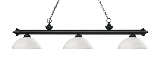 Billiard Z-Lite 200-3MB-DMO14 Matte Black Riviera 3 Light Billiard Z-Lite