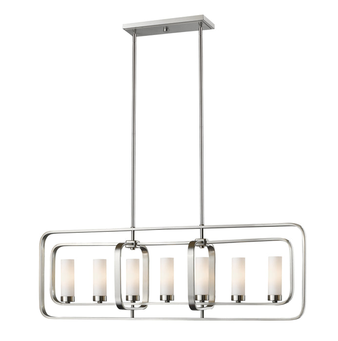 Linear Chandelier Z-Lite 6000-7L-BN Brushed Nickel Aideen 7 Light Linear Chandelier Z-Lite