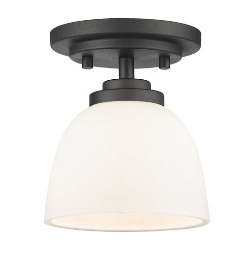 Flush Mount Z-Lite 443F1-BRZ Bronze Ashton 1 Light Flush Mount Z-Lite
