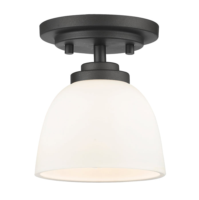 Flush Mount Z-Lite 443F1-BRZ Bronze Ashton 1 Light Flush Mount Z-Lite