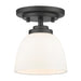 Flush Mount Z-Lite 443F1-BRZ Bronze Ashton 1 Light Flush Mount Z-Lite