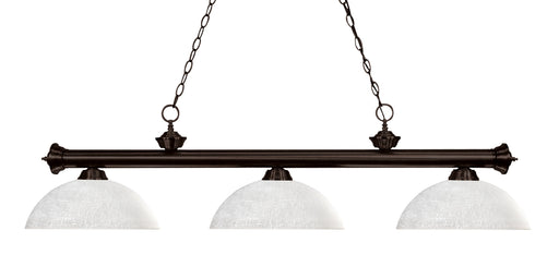Billiard Z-Lite 200-3BRZ-DWL14 Bronze Riviera 3 Light Billiard Z-Lite