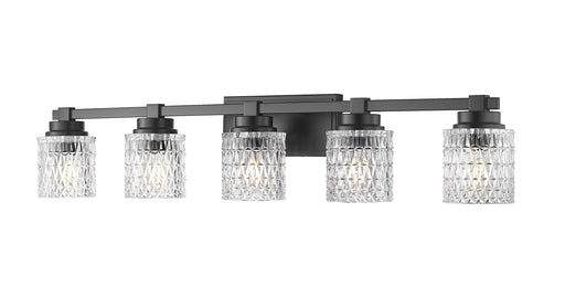 Vanity Light Z-Lite 6101-5V-MB Matte Black Jacqueline 5 Light Vanity Z-Lite