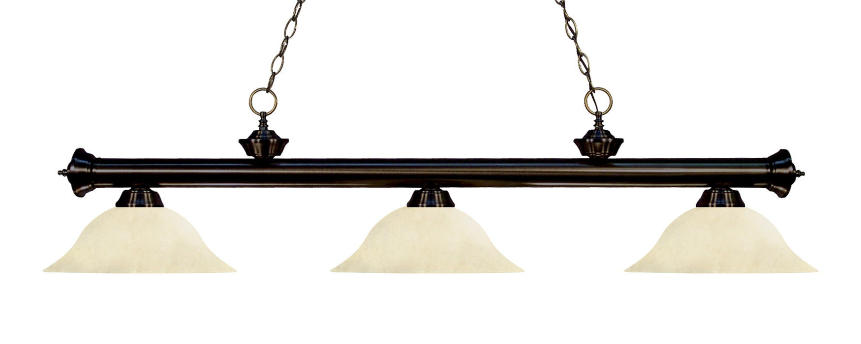 Billiard Z-Lite 200-3BRZ-GM16 Bronze Riviera 3 Light Billiard Z-Lite
