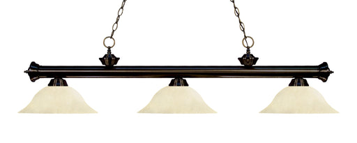 Billiard Z-Lite 200-3BRZ-GM16 Bronze Riviera 3 Light Billiard Z-Lite