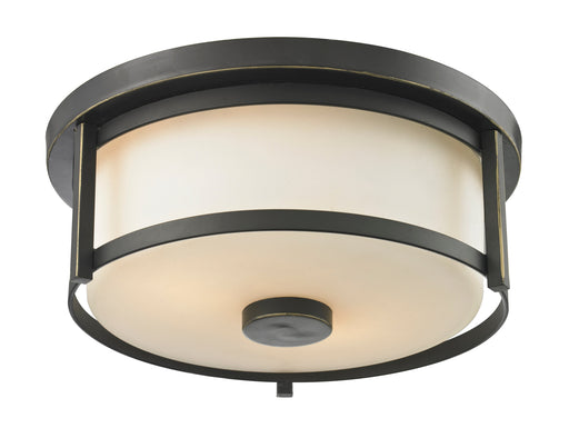 Flush Mount Z-Lite 413F11 Olde Bronze Savannah 2 Light Flush Mount Z-Lite
