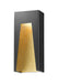 Outdoor Wall Light Z-Lite 561B-BK-GD-CSL-LED Black Gold Millenial 1 Light Outdoor Wall Light Z-Lite