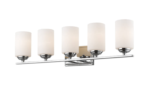 Vanity Light Z-Lite 435-5V-CH Chrome Bordeaux 5 Light Vanity Z-Lite