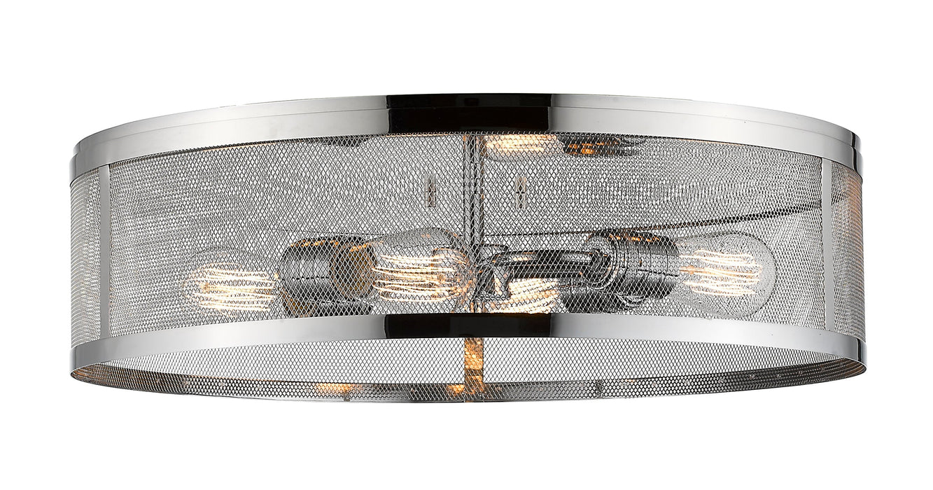 Flush Mount Z-Lite 331F21-CH Chrome Meshsmith 4 Light Flush Mount Z-Lite