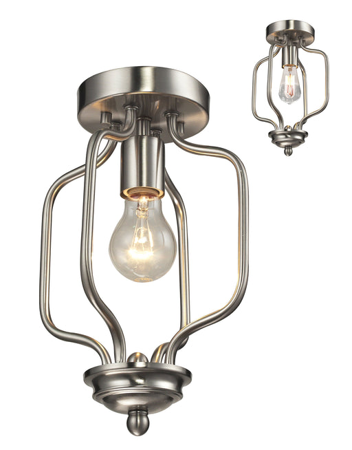 Flush Mount Z-Lite 434-12-BN Brushed Nickel Cardinal 1 Light Flush Mount Z-Lite