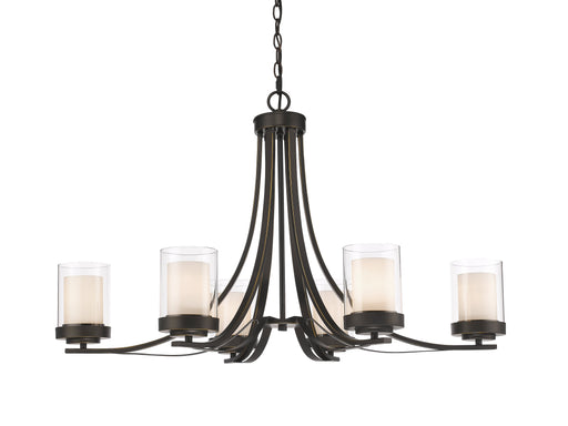 Chandelier Z-Lite 426-6-OB Olde Bronze Willow 6 Light Chandelier Z-Lite