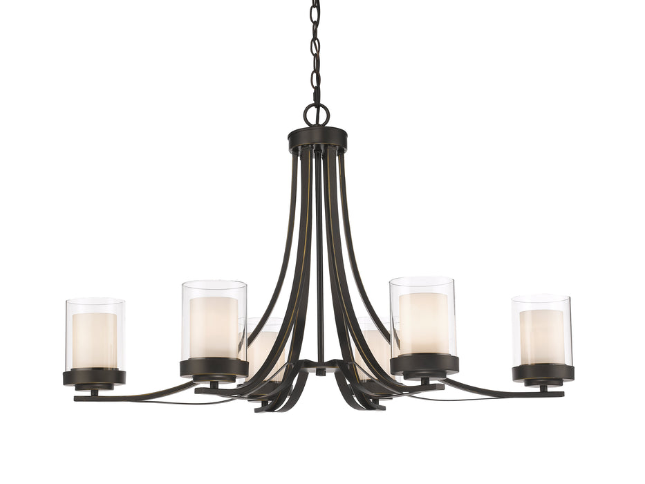 Chandelier Z-Lite 426-6-OB Olde Bronze Willow 6 Light Chandelier Z-Lite
