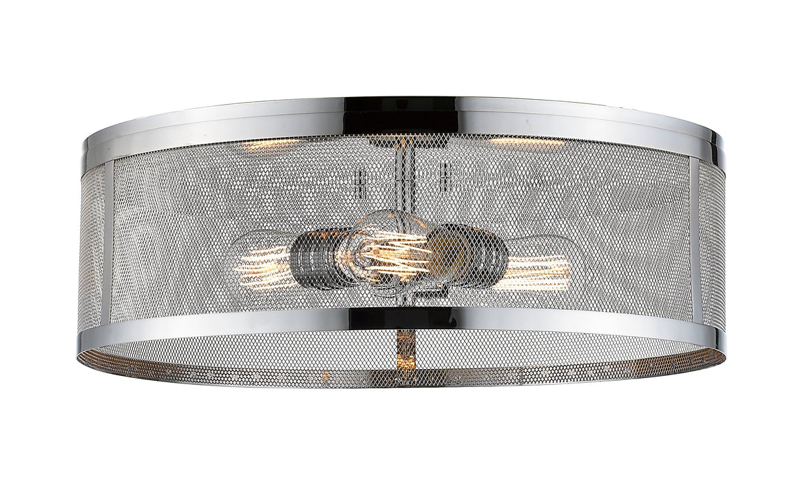 Flush Mount Z-Lite 331F18-CH Chrome Meshsmith 3 Light Flush Mount Z-Lite
