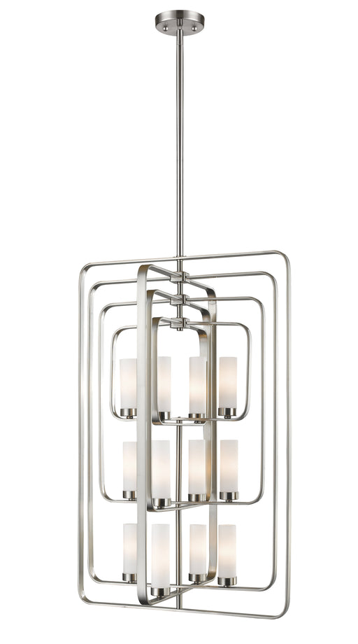Chandelier Z-Lite 6000-12-BN Brushed Nickel Aideen 12 Light Chandelier Z-Lite