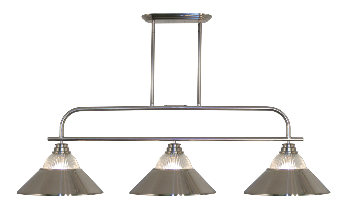 Billiard Z-Lite 437-3BN-RBN Brushed Nickel Annora 3 Light Billiard Z-Lite