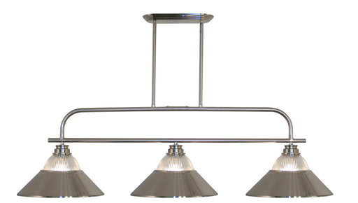 Billiard Z-Lite 437-3BN-RBN Brushed Nickel Annora 3 Light Billiard Z-Lite