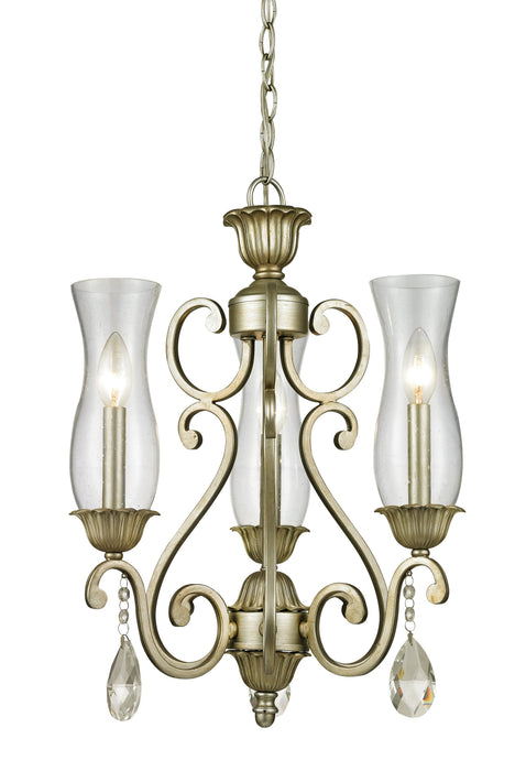 Chandelier Z-Lite 720-3-AS Antique Silver Melina 3 Light Chandelier Z-Lite