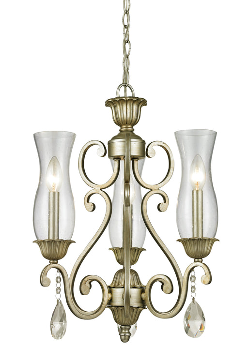 Chandelier Z-Lite 720-3-AS Antique Silver Melina 3 Light Chandelier Z-Lite