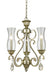 Chandelier Z-Lite 720-3-AS Antique Silver Melina 3 Light Chandelier Z-Lite