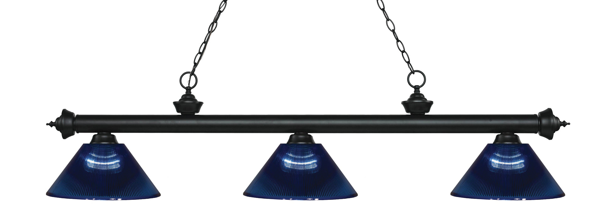 Billiard Z-Lite 200-3MB-ARDB Matte Black Riviera 3 Light Billiard Z-Lite