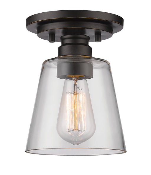 Flush Mount Z-Lite 428F1-OB Olde Bronze Annora 1 Light Flush Mount Z-Lite