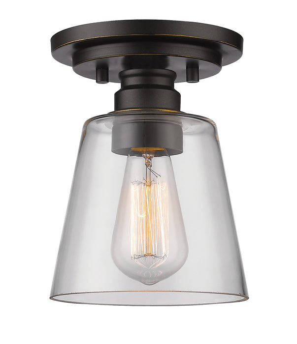 Flush Mount Z-Lite 428F1-OB Olde Bronze Annora 1 Light Flush Mount Z-Lite