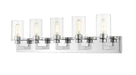 Vanity Light Z-Lite 462-5V-CH Chrome Savannah 5 Light Vanity Z-Lite