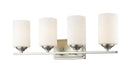 Vanity Light Z-Lite 435-4V-BN Brushed Nickel Bordeaux 4 Light Vanity Z-Lite